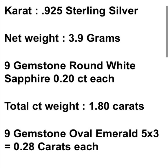 ❌❌❌SOLD❌❌❌NWOT 4.32 CTW BEAUTIFUL GREEN EMERALD AND NATURAL WHITE SAPPHIRE RING - Picture 14 of 16